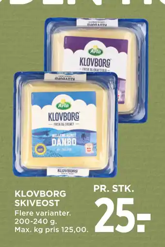 MENY KLOVBORG SKIVEOST tilbud