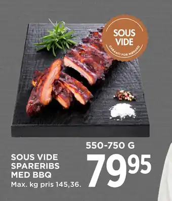 MENY SOUS VIDE SPARERIBS MED BBQ tilbud