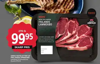 MENY OMHU KOTELETTER AF FRILANDS LAMMEKØD tilbud