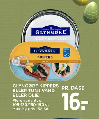 MENY GLYNGØRE KIPPERS ELLER TUN I VAND ELLER OLIE tilbud