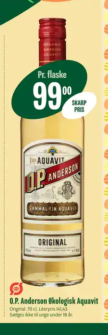 Min Købmand O.P. Anderson Økologisk Aquavit tilbud