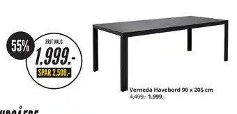My Home Verneda Havebord 90 x 205 cm tilbud