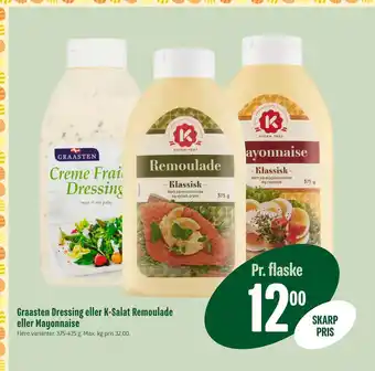 Min Købmand Graasten Dressing eller K-Salat Remoulade eller Mayonnaise tilbud