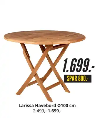 My Home Larissa Havebord Ø100 cm tilbud