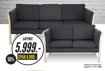 My Home Oxford 2+3 Pers Sofa Sætpris tilbud