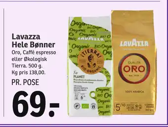 SPAR Lavazza Hele Bønner tilbud