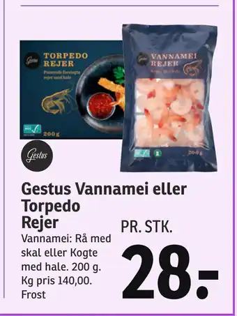 SPAR Gestus Vannamei eller Torpedo Rejer tilbud