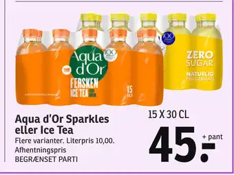 SPAR Aqua d’Or Sparkles eller Ice Tea tilbud