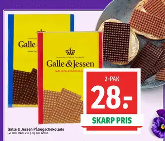 SPAR Galle & Jessen Pålægschokolade tilbud