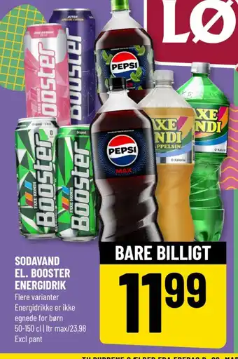 Løvbjerg SODAVAND EL. BOOSTER ENERGIDRIK tilbud