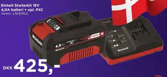 ComputerSalg Einhell Starterkit 18V 4,0A Batteri + Opl. PXC tilbud