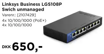 Linksys Business LGS108P Swich Unmanaged