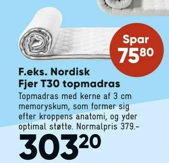 Bilka Nordisk Fjer T30 topmadras tilbud