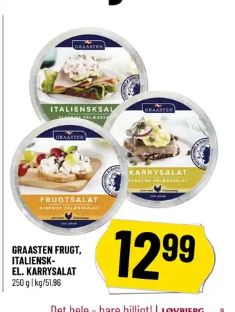 Løvbjerg GRAASTEN FRUGT, ITALIENSKEL. KARRYSALAT tilbud