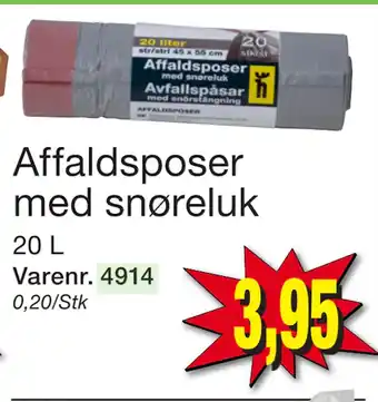 Harald Nyborg Affaldsposer med snøreluk tilbud