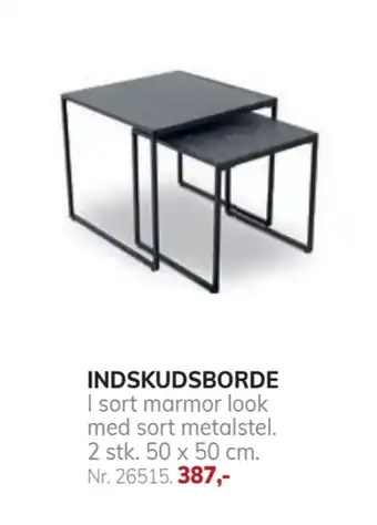 Daells Bolighus INDSKUDSBORDE tilbud