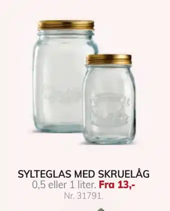 Daells Bolighus SYLTEGLAS MED SKRUELÅG tilbud