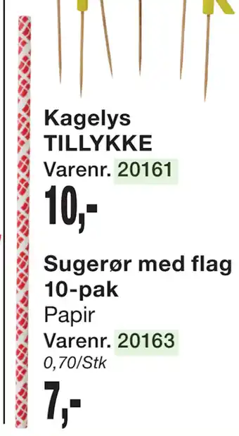 Harald Nyborg Sugerør med flag 10-pak tilbud