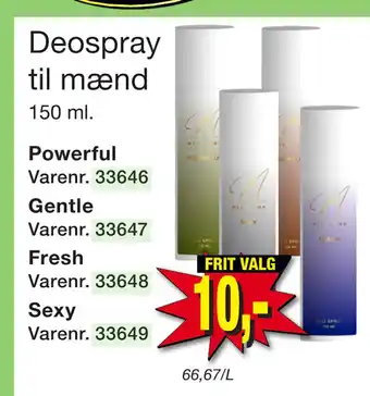 Deospray til mænd