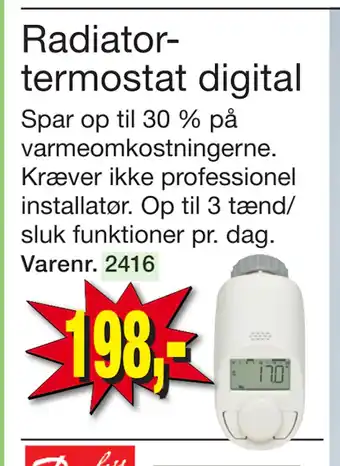 Harald Nyborg Radiatortermostat digital tilbud