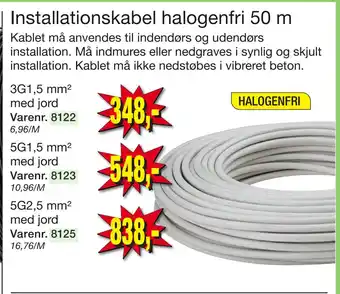 Harald Nyborg Installationskabel halogenfri 50 m tilbud