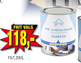 Harald Nyborg Træ- og metalmaling 0,75 L tilbud