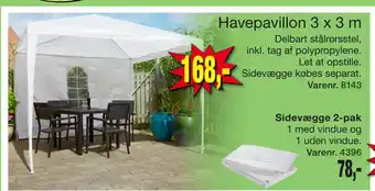 Harald Nyborg Havepavillon 3 x 3 m tilbud