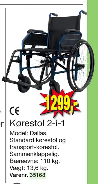 Harald Nyborg Kørestol 2-i-1 tilbud