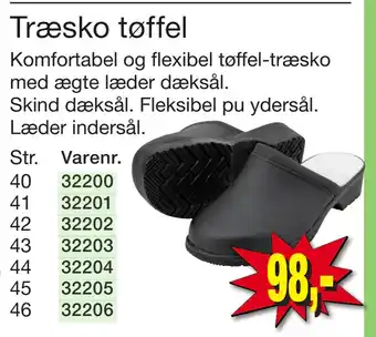 Harald Nyborg Træsko tøffel tilbud