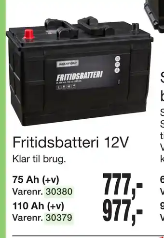 Harald Nyborg Fritidsbatteri 12V tilbud