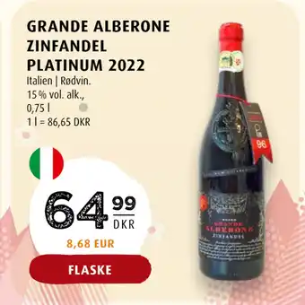 Scandinavian Park GRANDE ALBERONE ZINFANDEL PLATINUM 2022 tilbud