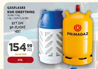 Scandinavian Park GASFLASKE KUN OMBYTNING tilbud