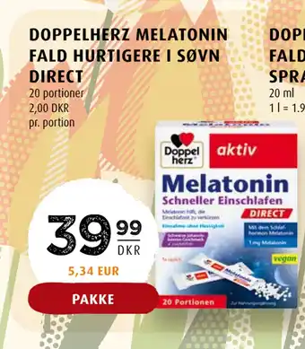 Scandinavian Park DOPPELHERZ MELATONIN FALD HURTIGERE I SØVN DIRECT tilbud