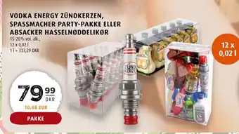 Scandinavian Park VODKA ENERGY ZÜNDKERZEN, SPASSMACHER PARTY-PAKKE ELLER ABSACKER HASSELNØDDELIKØR tilbud