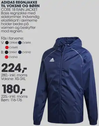 Sportigan Adidas Regnjakke Til Voksne Og Børn 225-Inkl. Moms tilbud
