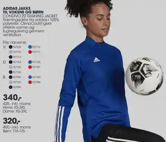 Sportigan Adidas Jakke Til Voksne Og Børn 400-Inkl.Moms tilbud
