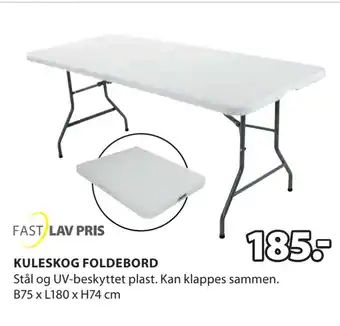 JYSK KULESKOG FOLDEBORD tilbud