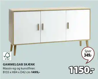 JYSK GAMMELGAB SKÆNK tilbud