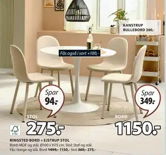 JYSK RINGSTED BORD tilbud