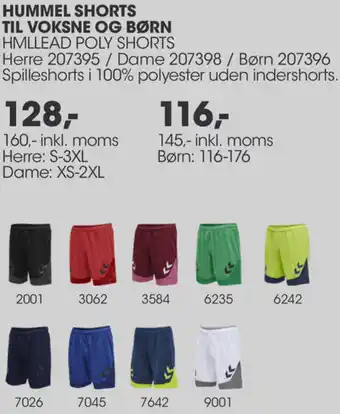 Sportigan Hummel Shorts Til Voksne Og Børn 145-Inkl.Moms tilbud