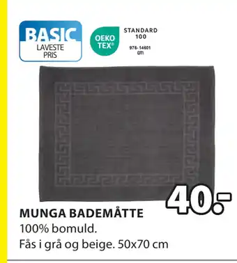 JYSK MUNGA BADEMÅTTE tilbud