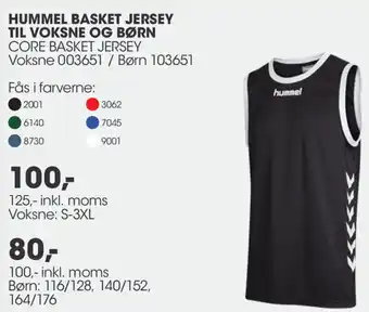 Sportigan Hummel Basket Jersey Til Voksne Og Børn 100-Inkl.Moms tilbud