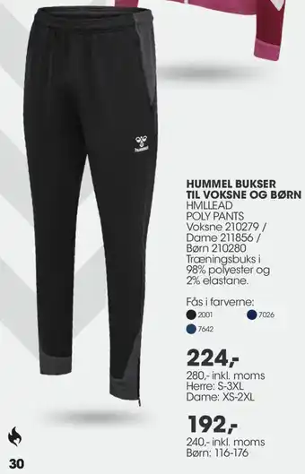 Sportigan Hummel Bukser Til Voksne Og Børn 240-Inkl.Moms tilbud