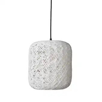 Bauhaus Dyberg Larsen pendel Spin rattan/hvid Ø30 cm tilbud