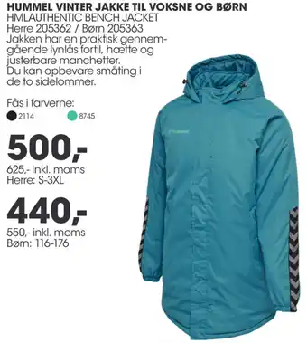 Sportigan Hummel Vinter Jakke Til Voksne Og Børn 550-Inkl.Moms tilbud