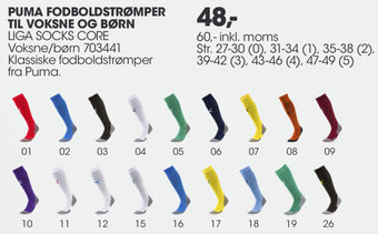 Sportigan Puma Fodboldstrømper Til Voksne Og Børn 60-Inkl.Moms tilbud