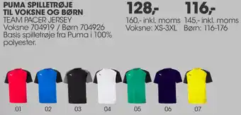 Sportigan Puma Spilletrøje Til Voksne Og Børn 145 Inkl.Moms tilbud