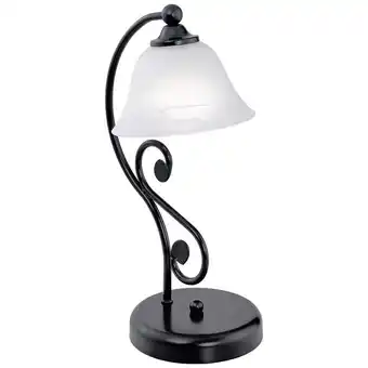 Bauhaus Eglo bordlampe Murcia glas/stål E14 Ø16,5 cm tilbud