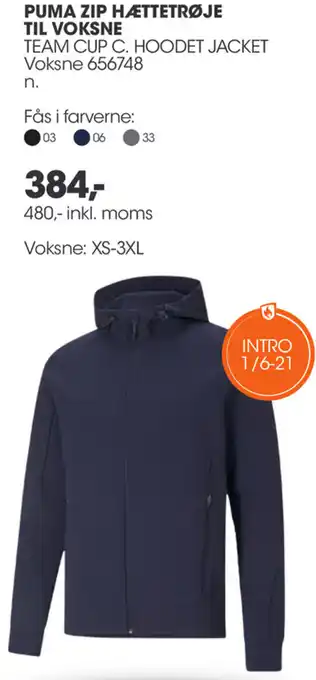 Puma Zip Hættetrøje Til Voksne 480-Inkl.Moms