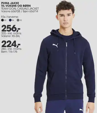 Sportigan Puma Jakke Til Voksne Og Børn 280-Inkl.Moms tilbud